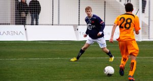 Viljar Helland Vevatne mot Cartagena på Pinatar Arena. Foto: Tore Espedal