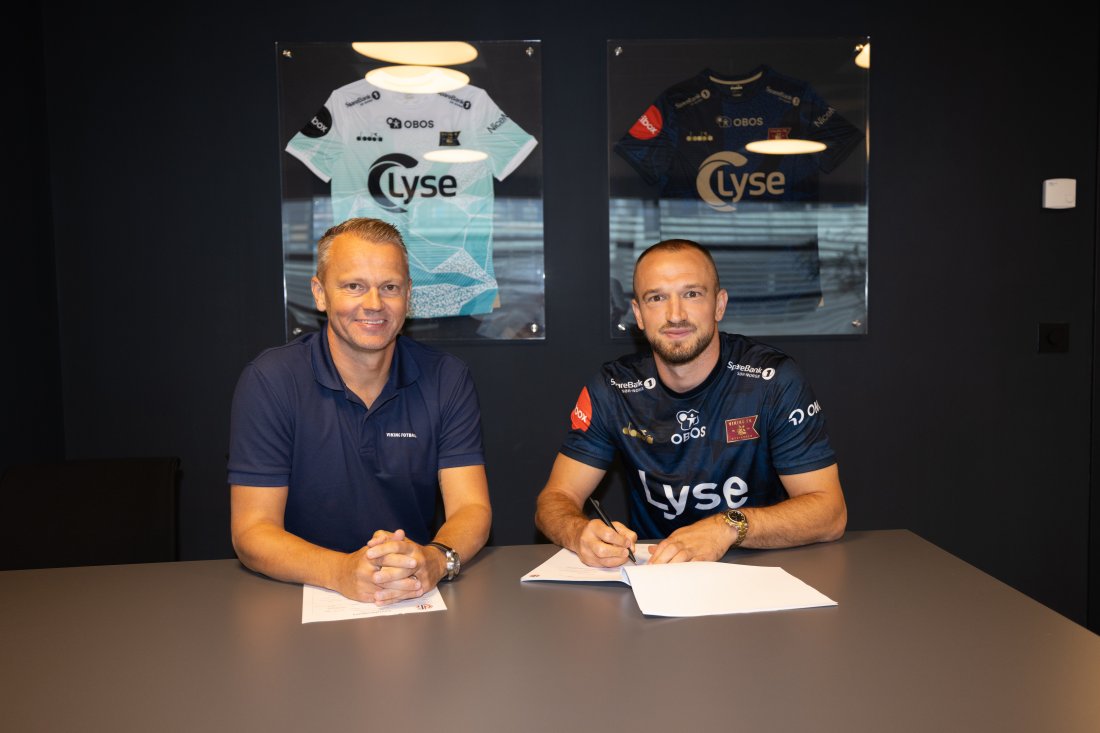 Sportssjef Erik Nevland og Veton Berisha.
