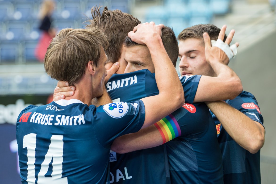 Viking - Levanger, André Danielsen, Zlatko Tripic og Ylldren Ibrahimaj. Foto: Sander Selsvik Jacobsen