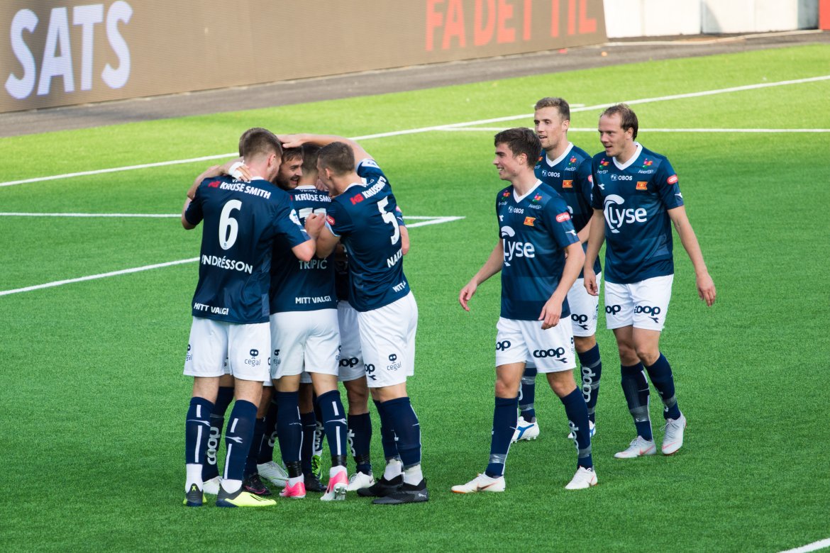 Viking - Levanger, Feiring av scoringen til Furdal. Foto: Sander Selsvik Jacobsen