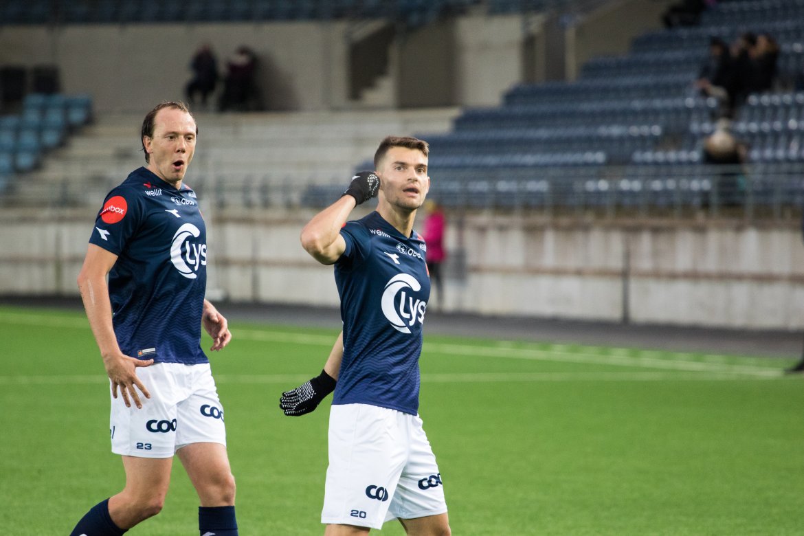 Viking - Haugesund. Ylldren Ibrahimaj og Rolf Daniel Viktstøl. Foto: Sander Selsvik Jacobsen