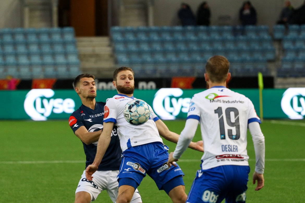 Viking - Haugesund. Ylldren Ibrahimaj og Alexander Stølås. Foto: Sander Selsvik Jacobsen