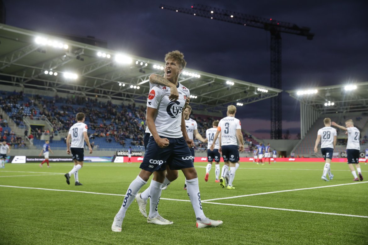 Scoret med et kanonskudd mot Vålerenga i 2019. Foto: NTB scanpix