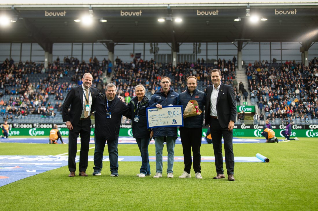 OBOS gir en gave på 10 000 kr til gatelaget før hjemmekampen mot RBK.