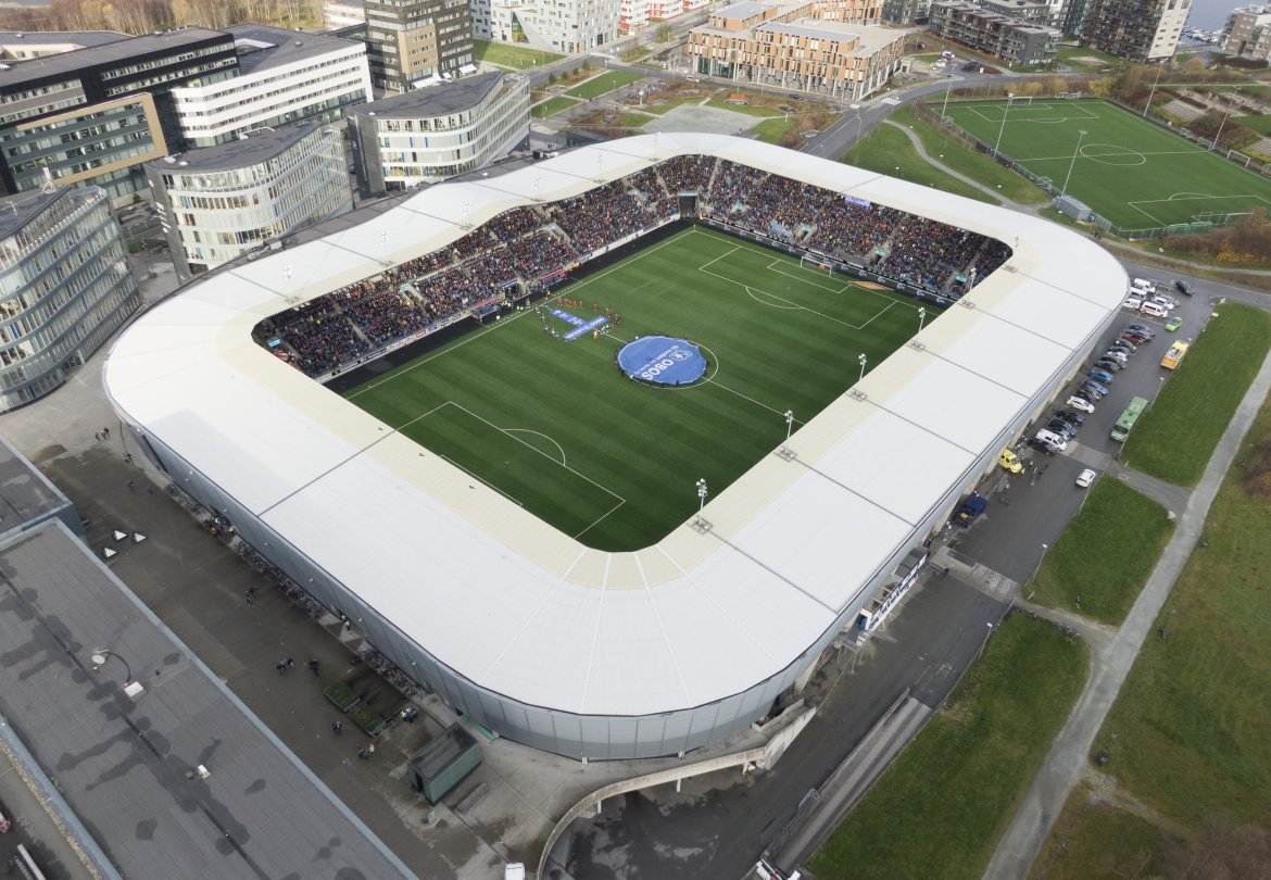 Fra opprykkskampen mot Kongsvinger i 2018. Foto: Haavard Hana