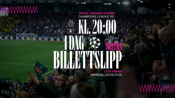 Kl. 20:00 slippes uavhentede UEFA-billetter til Viking — Dinamo Zagreb
